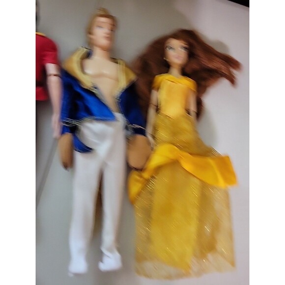 Disney Beauty & BEAST Lot Gaston barbie dolls - Picture 5 of 9